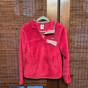 Patagonia Women's pink Fleece Hoodie Sz small